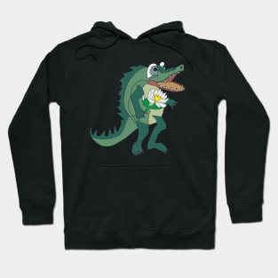 Crocodile with a flower Hoodie